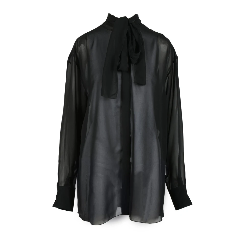SPORTMAX Polyester Shirt Black Dames