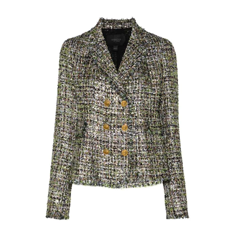 Giambattista Valli Tweed Blazer Jas Green Dames