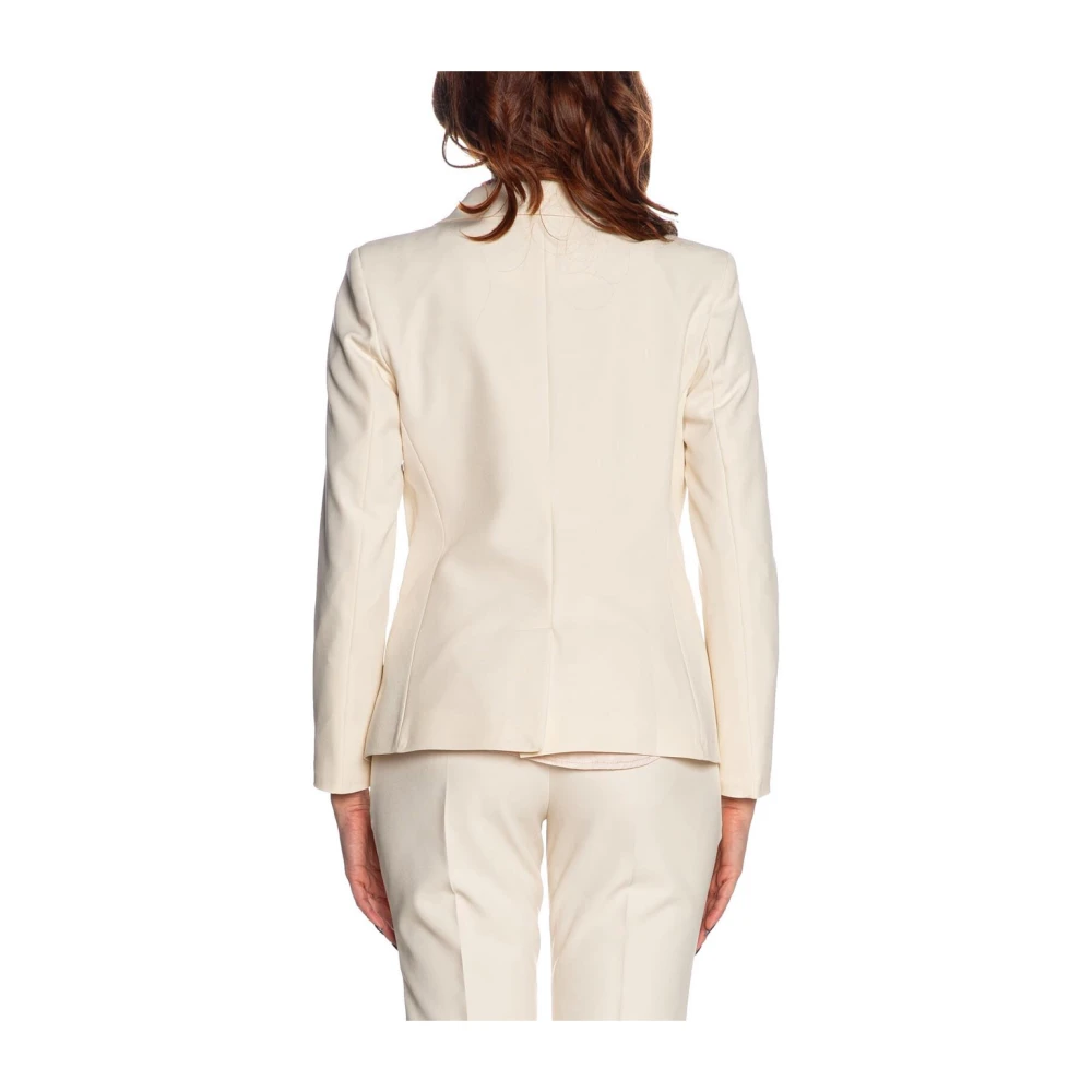 YES ZEE Beige Blazer Jas Ivoor Synthetische Stof Beige Dames