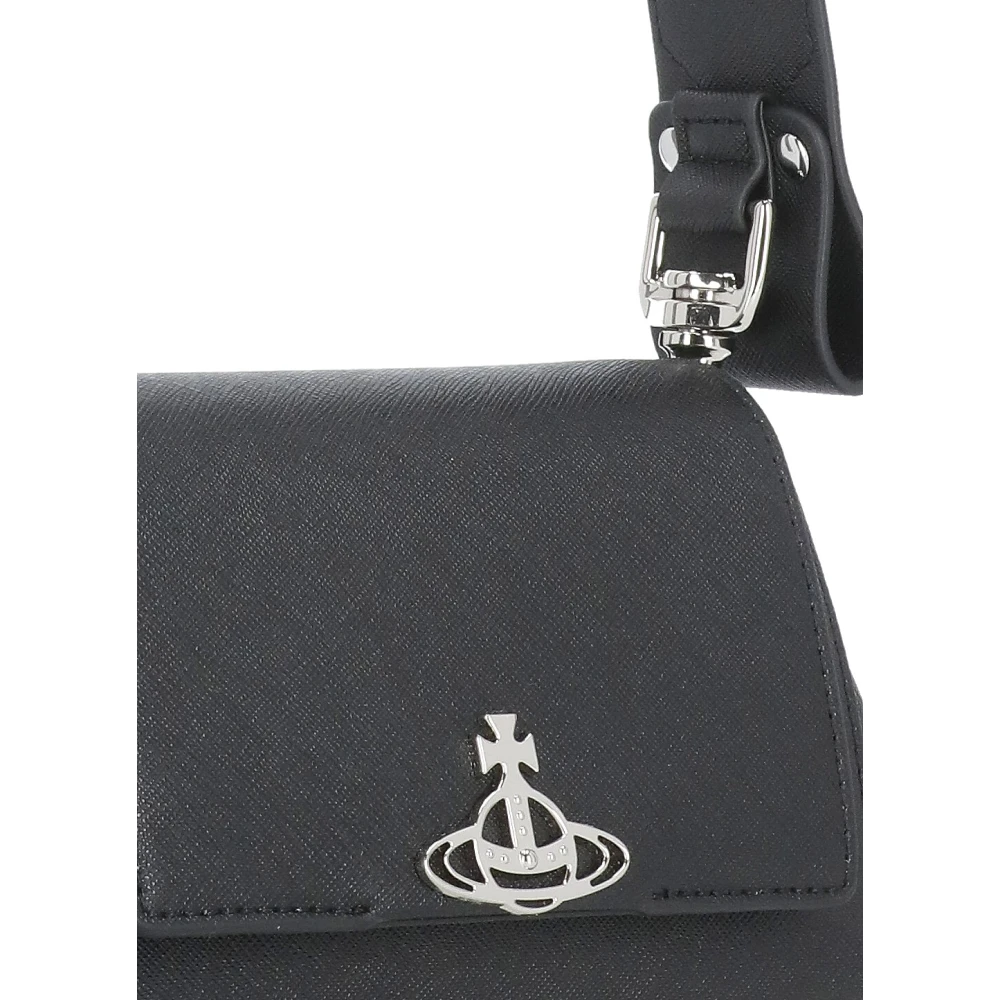 Vivienne Westwood Zwarte Synthetisch Leren Handtas met Orb Logo Black Dames