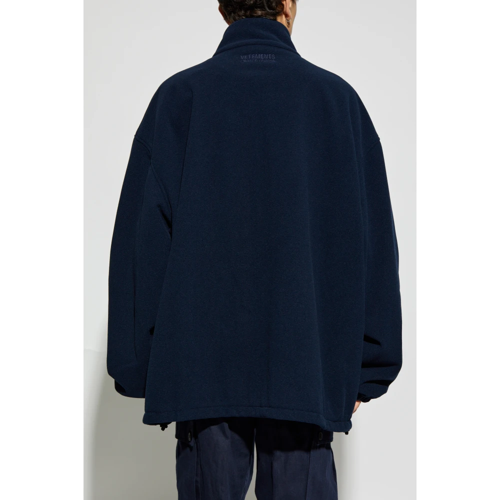 Vetements Logo Fleece Blue Heren