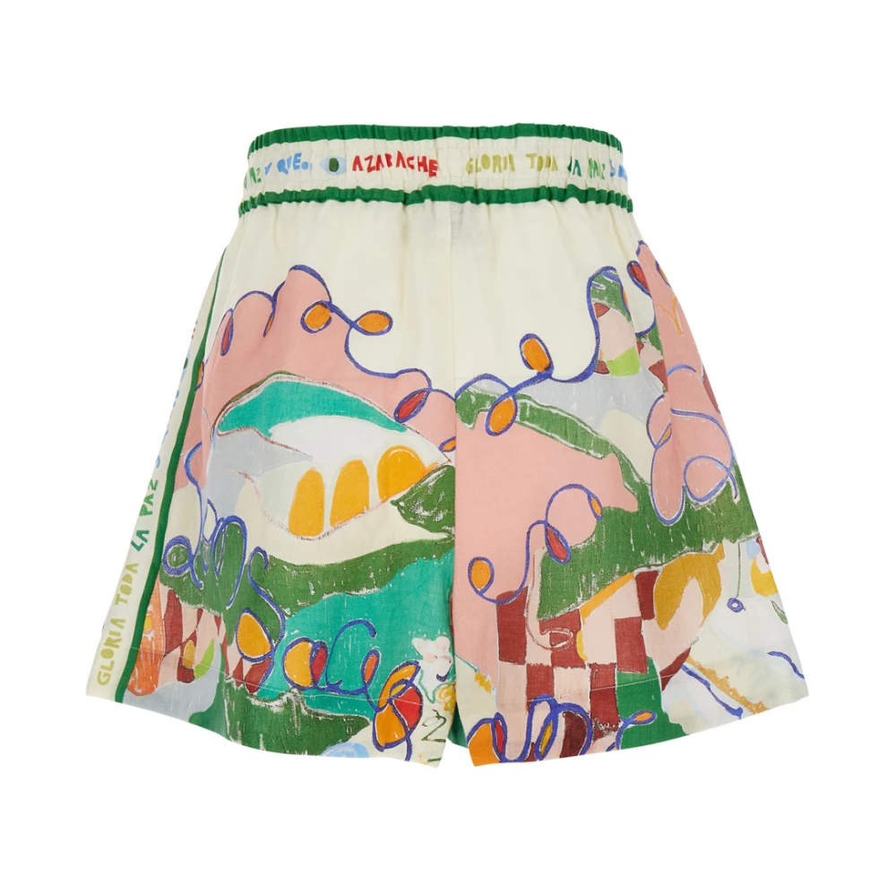 Alemais Multicolor linnen shorts met bedrukt motief Multicolor Dames