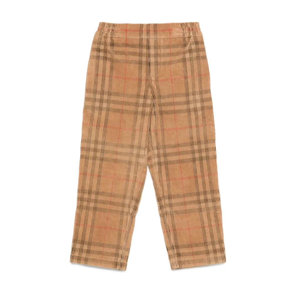 Burberry Unisex Kids Beige Trousers, 8 Y, Cotton Trousers