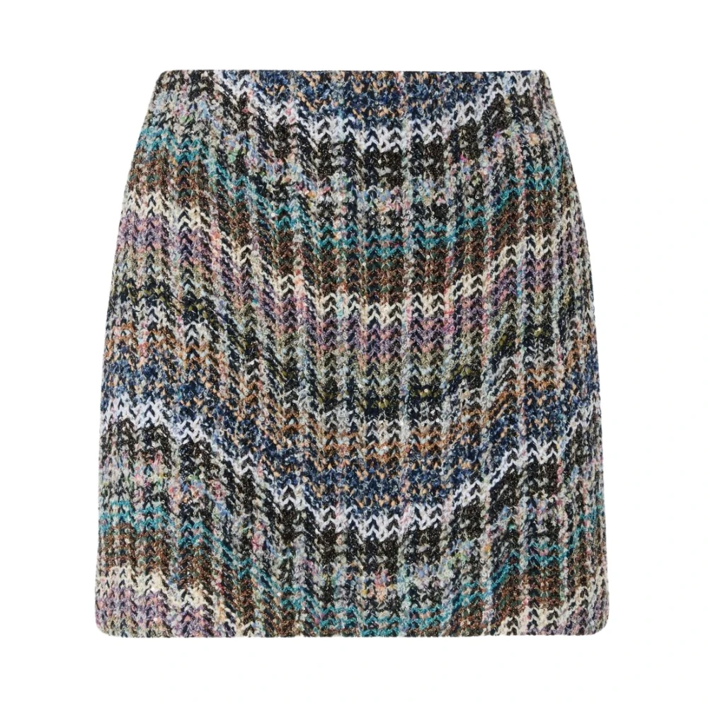 Missoni , Short Skirts, Female, Multicolor, S, Lamé Mini Skirt With Sequins