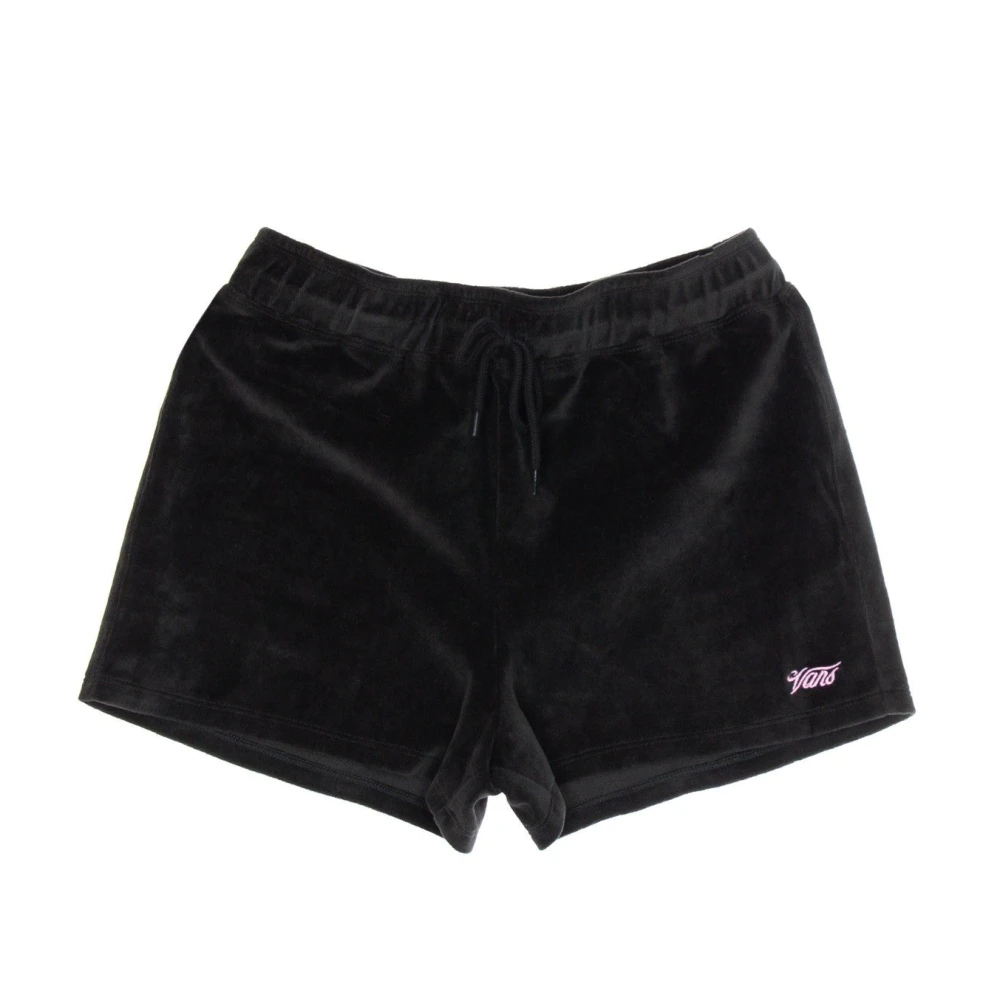 Vans Chenille Elastische Taille Zwarte Shorts Black Dames