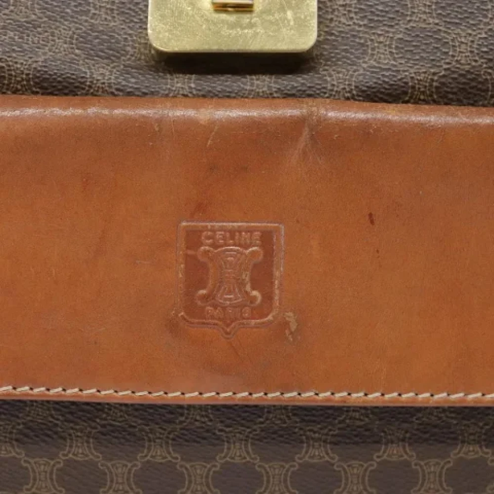 Celine Vintage Pre-owned Canvas handbags Brown Dames