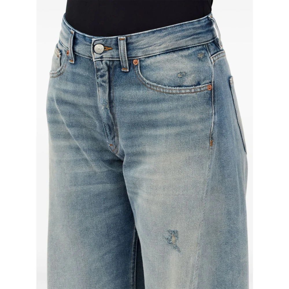 MM6 Maison Margiela Blauwe Distressed Denim Jeans Blue Dames