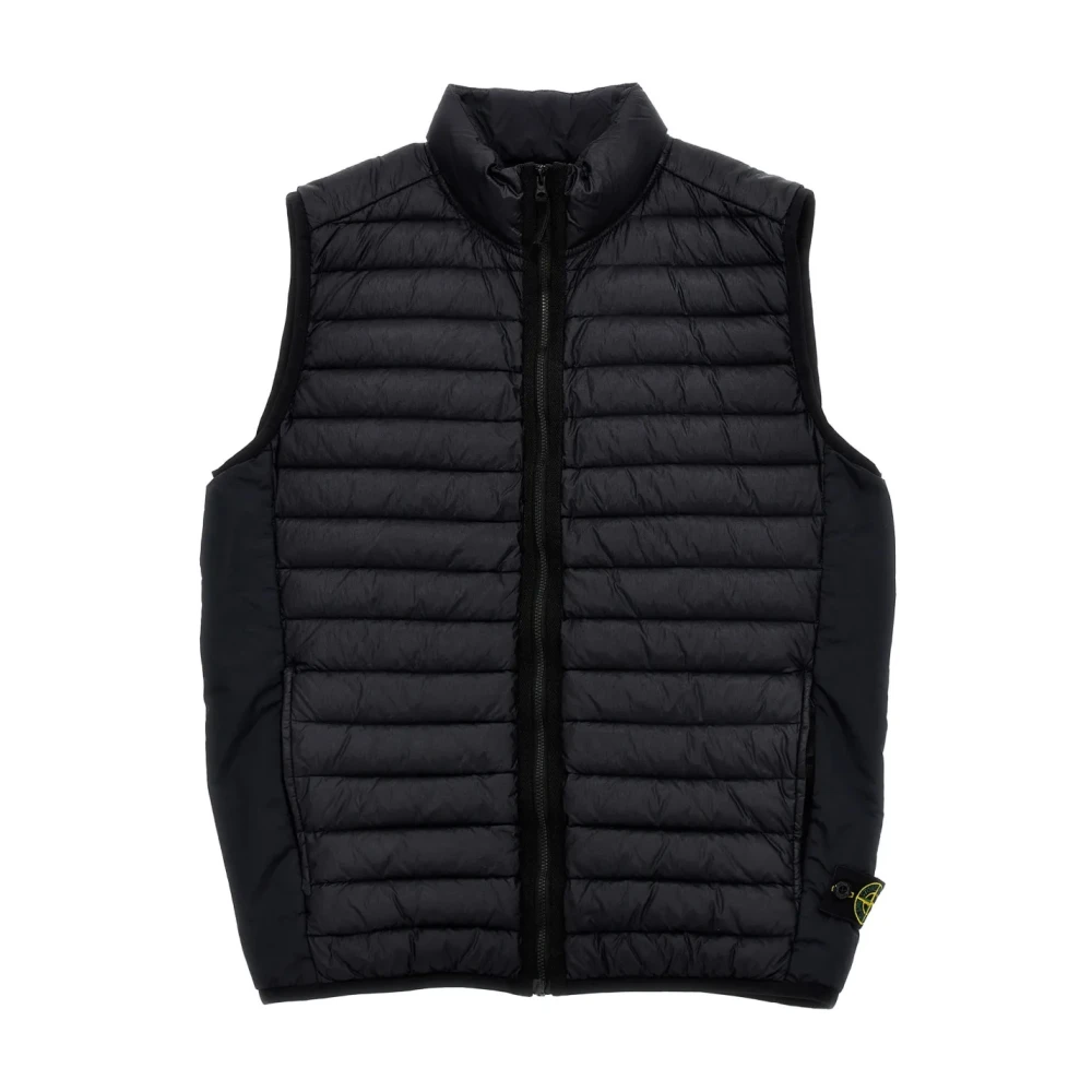 Stone Island Black Waistcoats, Male, 8 Y, Stylish Waistcoat Jacket