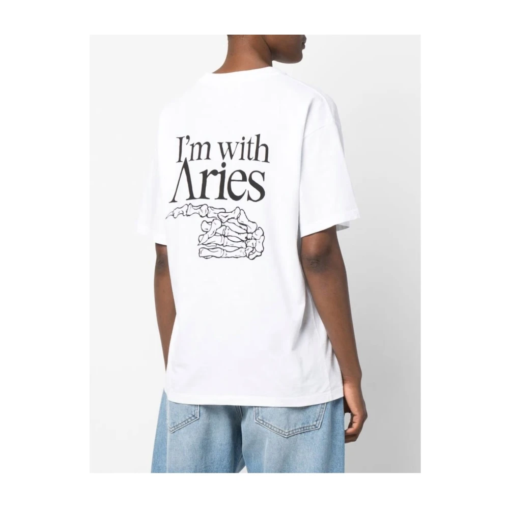 Aries T-Shirt White Heren