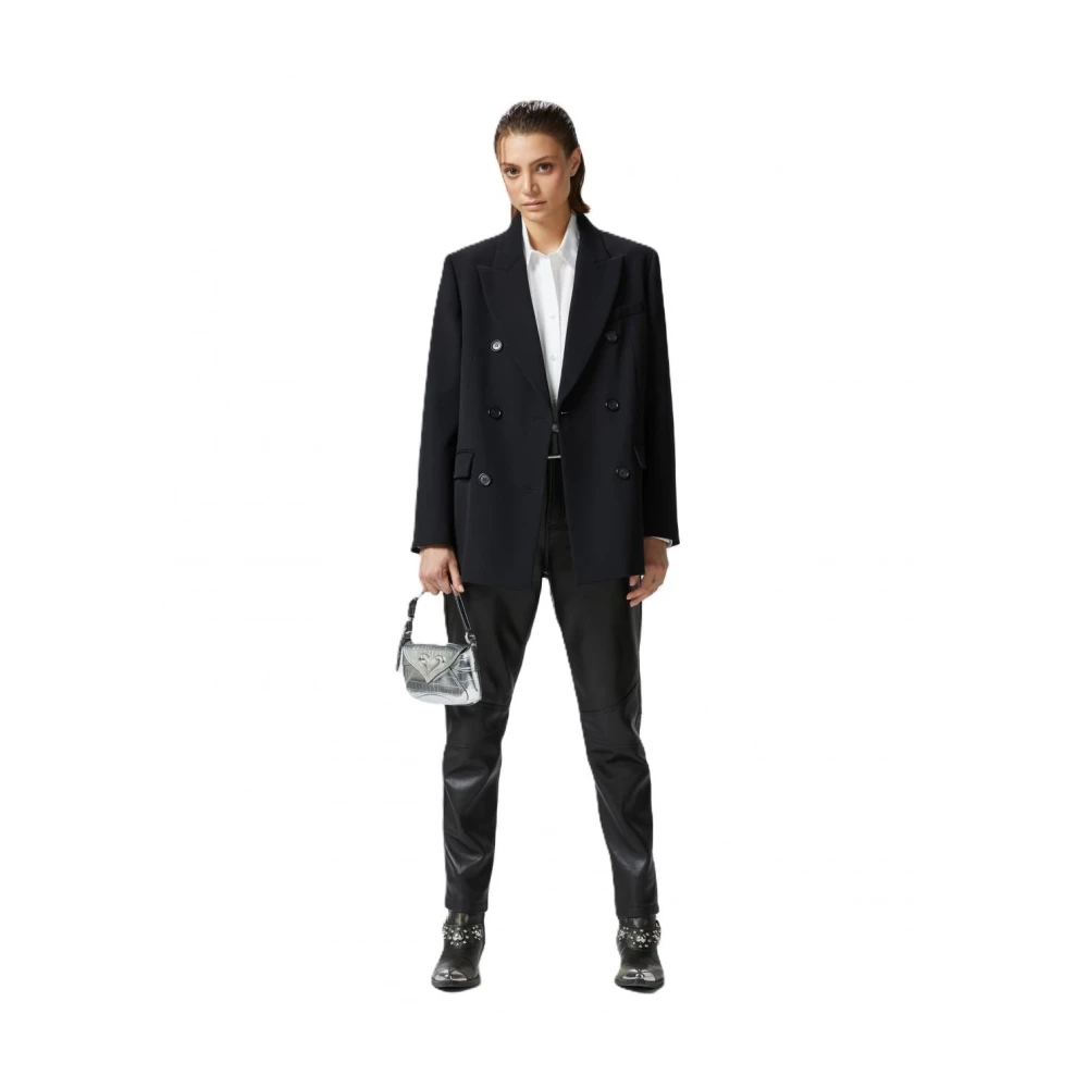 pinko Katoenen Casual Shirt Black Dames