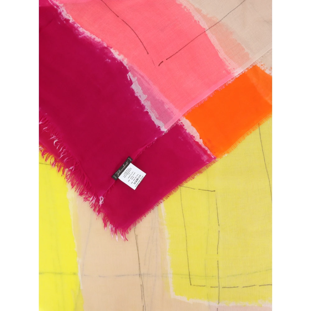 Faliero Sarti Luxe Zijde Modal Sjaal Collectie Multicolor Dames