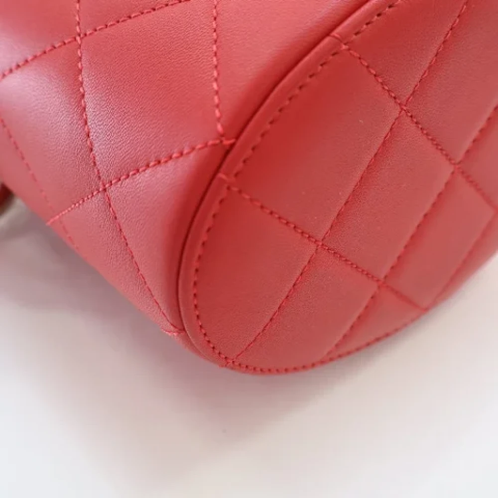 Chanel Vintage Pre-owned Leather handbags Orange Dames