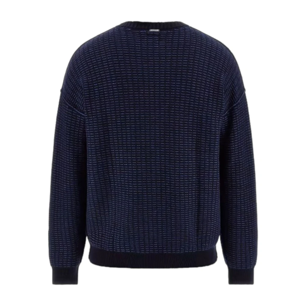 Guess Crew Neck Sweater Blue Heren