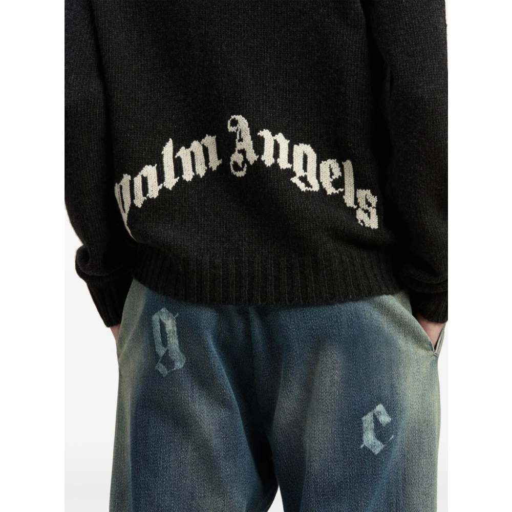 Palm Angels Grijze Sweaters voor Stijlvolle Look Gray Heren