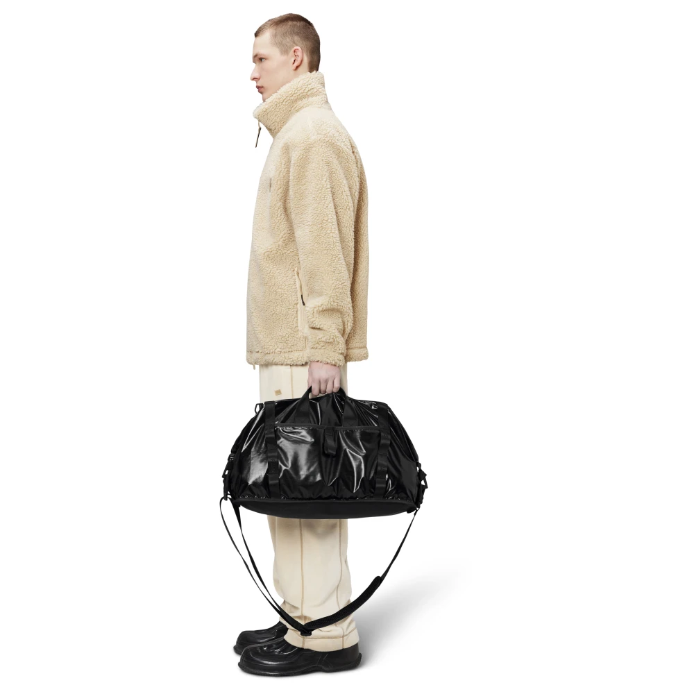 Rains Compacte Zwarte Weekendtas Black Dames