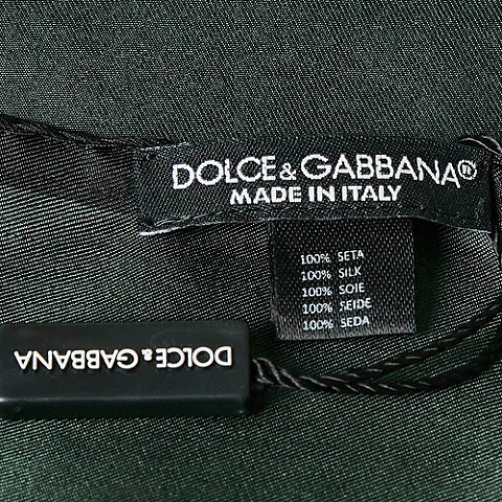 Dolce & Gabbana Pre-owned Silk scarves Green Heren