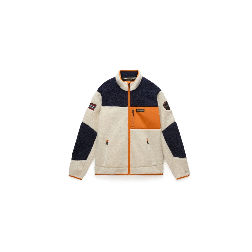 Napapijri Men's Multicolor Fleece Jackets, S, Fleece Jacket