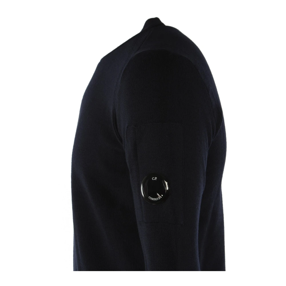 C.P. Company Blauwe Wol-Polyester Trui voor Heren Blue Heren