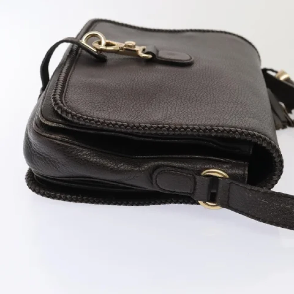 Gucci Vintage Pre-owned Leather shoulder-bags Brown Dames