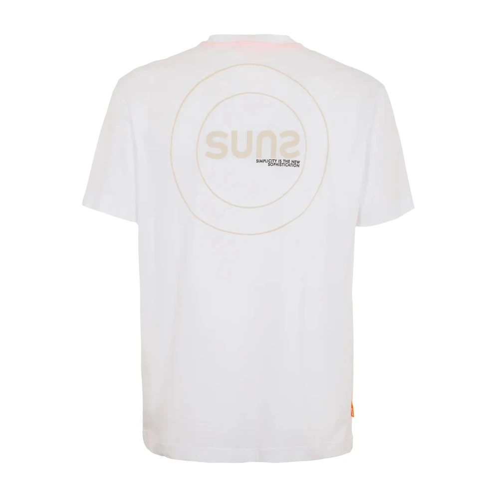 Suns Casual Katoenen T-shirt White Heren
