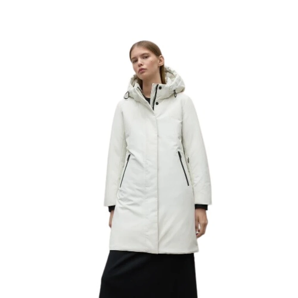 Ecoalf Glamour Ocean Coat White Dames