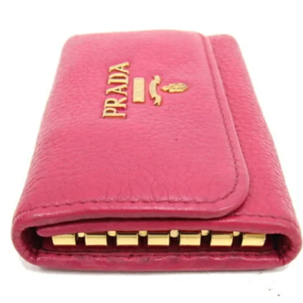 Prada Vintage Pre-owned Leather key-holders Pink Dames