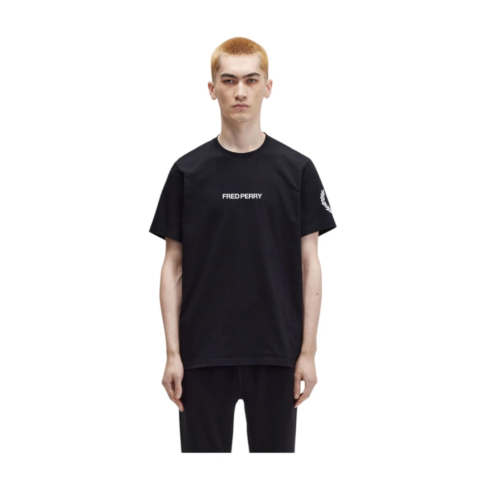 Fred Perry Casual Katoenen T-shirt voor Dagelijks Gebruik Black Heren