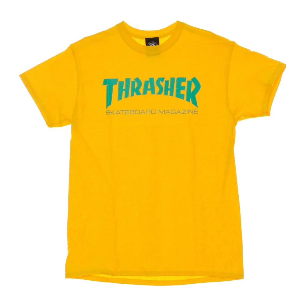 Thrasher Goud Groen Skatemag Tee Korte Mouw T-shirt Yellow Heren