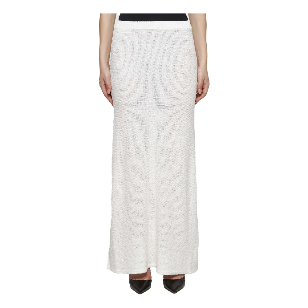 TotêMe Witte Boucle Gebreide Rok White Dames