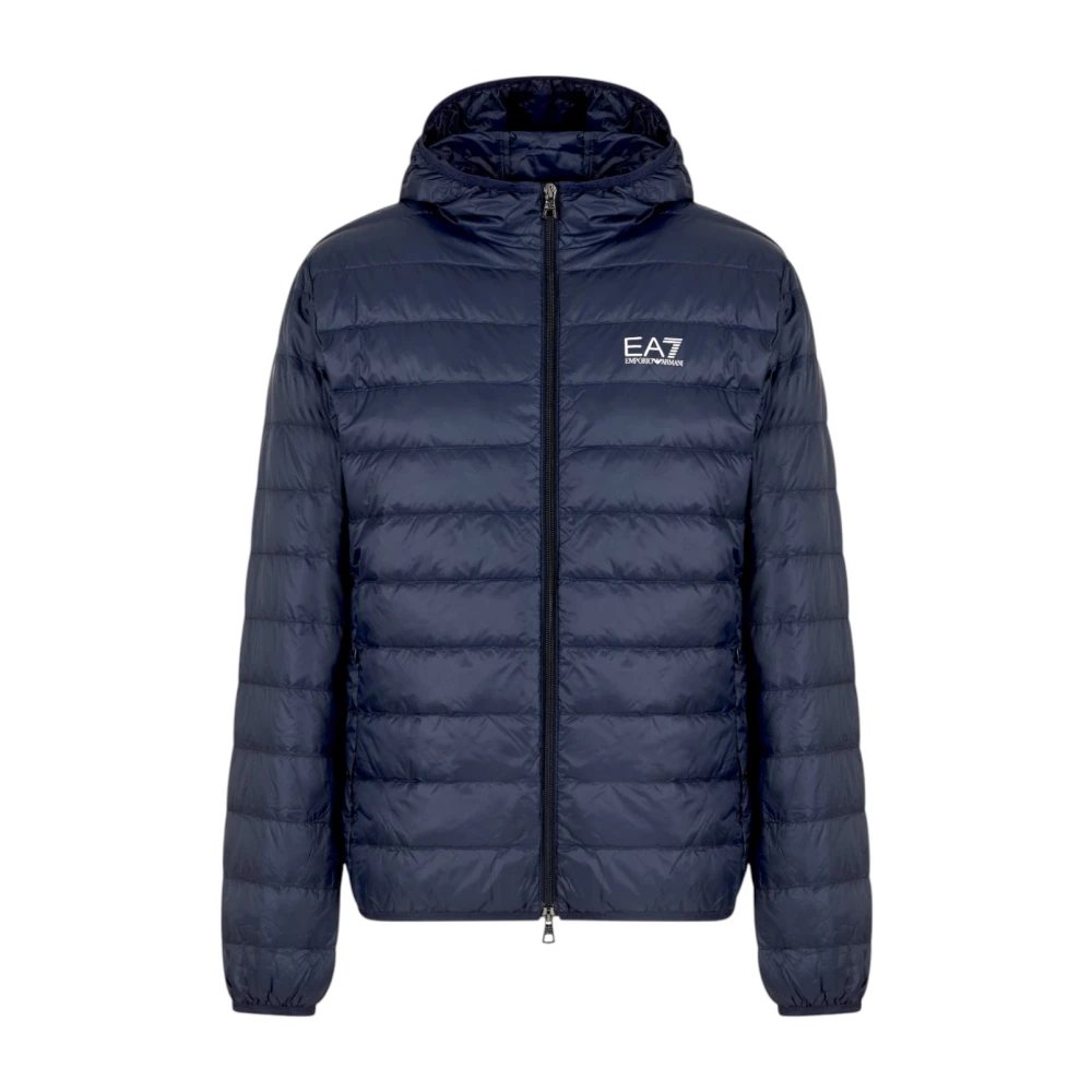 Emporio Armani Ea7 Men's Light/Blue Down Jacket With Hood