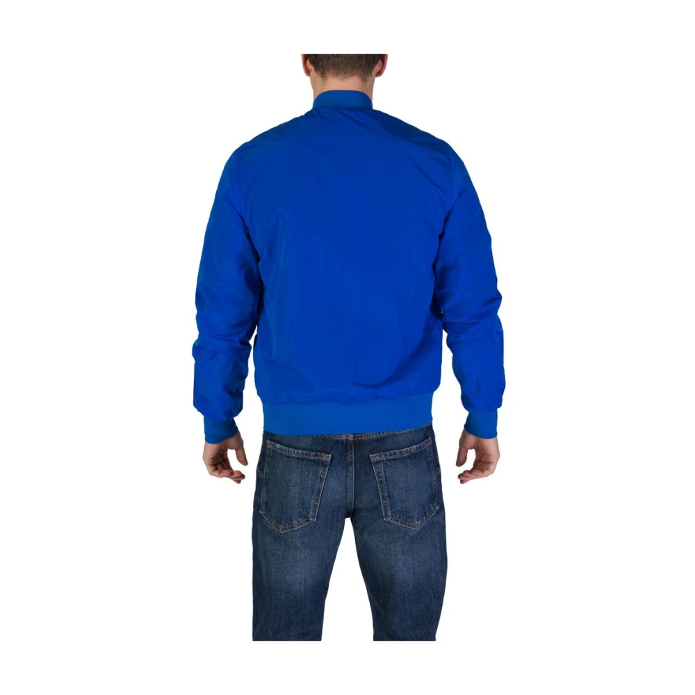 RefrigiWear Blauwe Polyamide Jas Herfst Winter Collectie Blue Heren