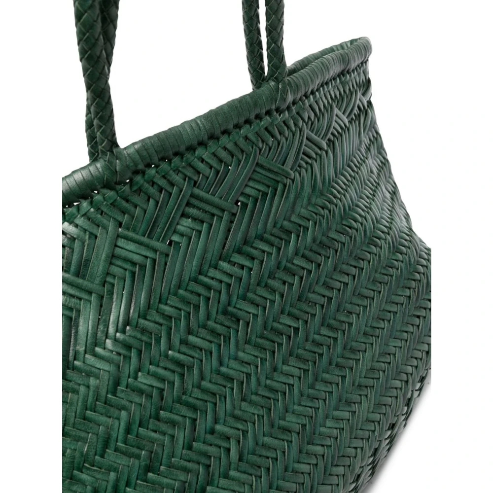 Dragon Diffusion Groene Bamboebos Geweven Leren Tas Green Dames