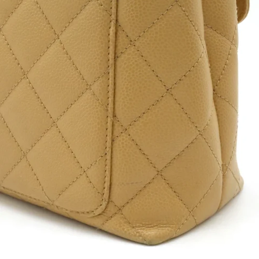 Chanel Vintage Pre-owned Leather handbags Beige Dames