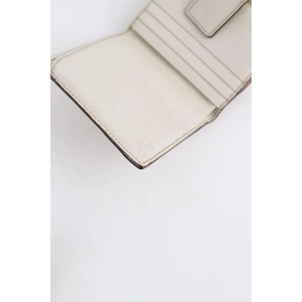 Gucci Vintage Pre-owned Leather wallets Beige Dames