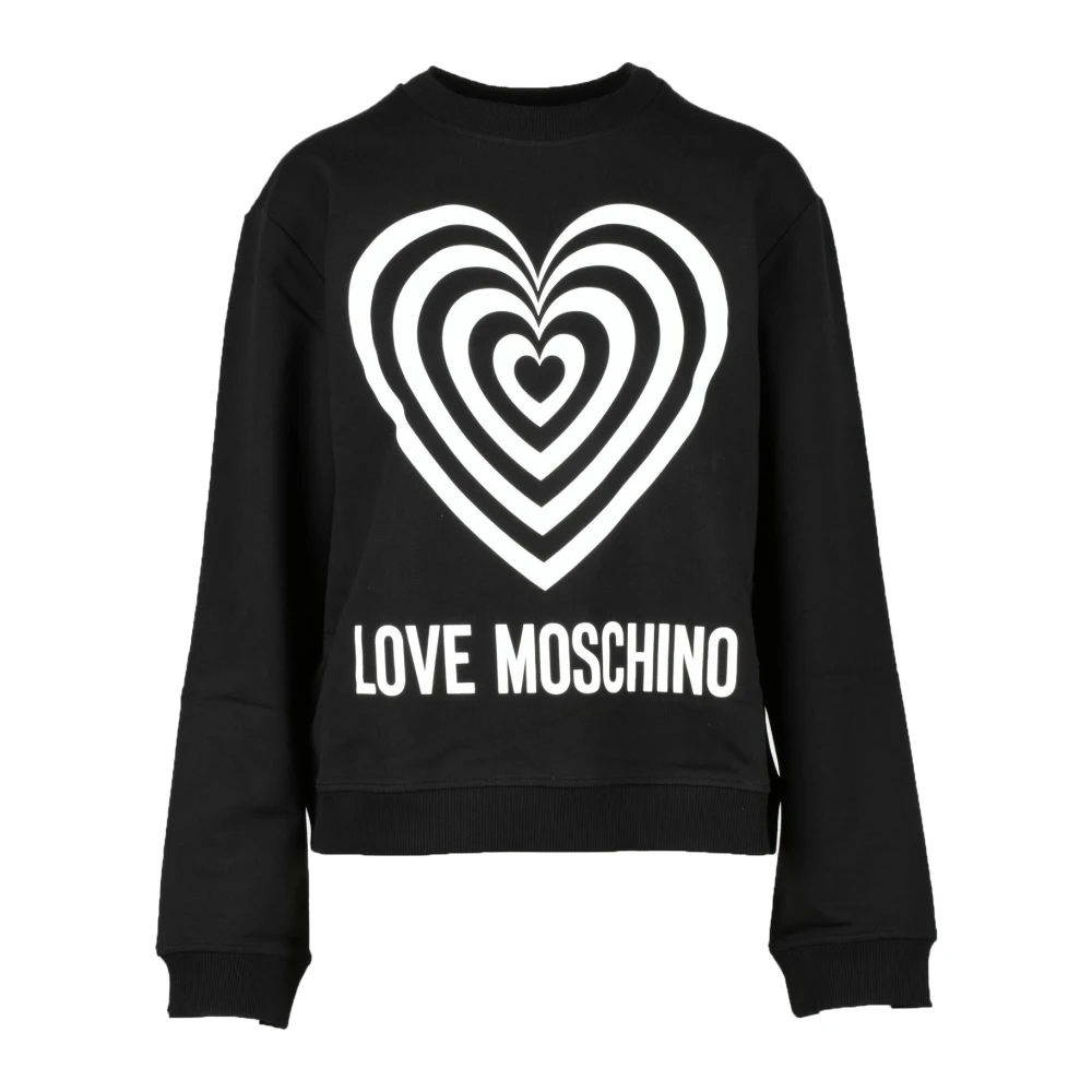 Love Moschino Katoenen Gebreide Trui Black Dames
