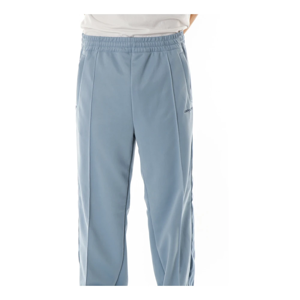 Carhartt WIP Gestreepte Loose Fit Sweat Pants Blue Heren