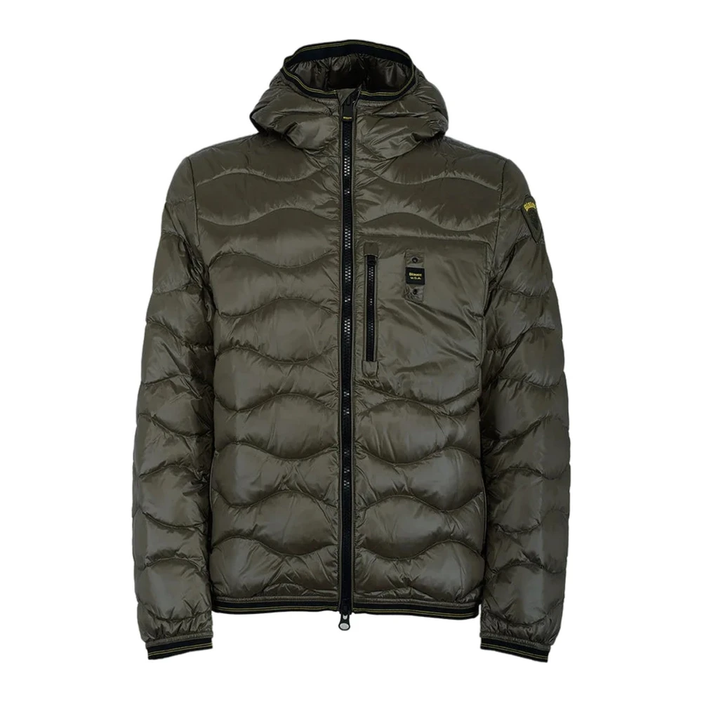 Blauer Nylonjas met stijl 24Wbluc03030-683 Green Heren