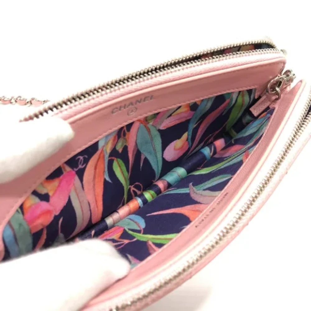 Chanel Vintage Pre-owned Leather chanel-bags Pink Dames
