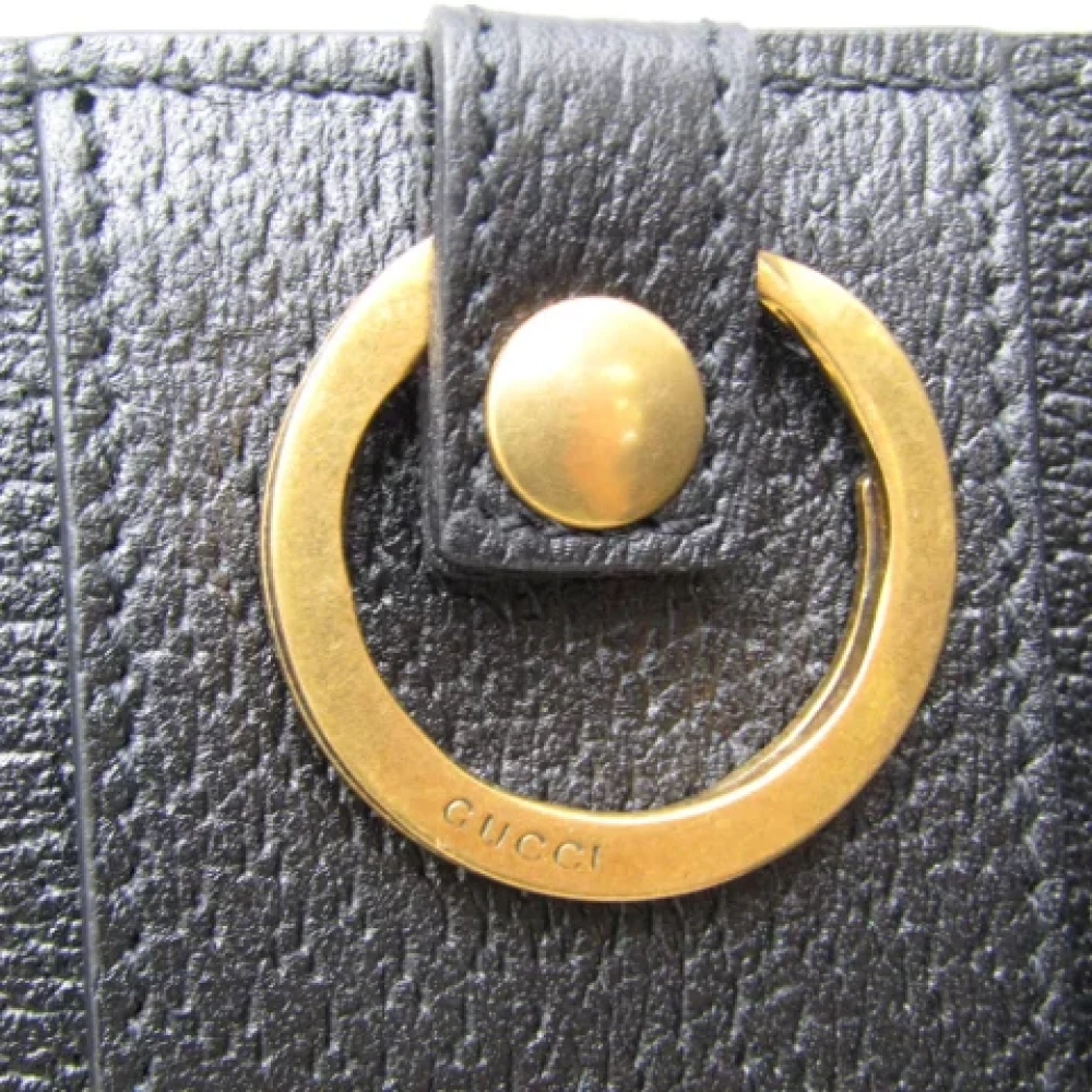 Gucci Vintage Pre-owned Leather key-holders Black Dames