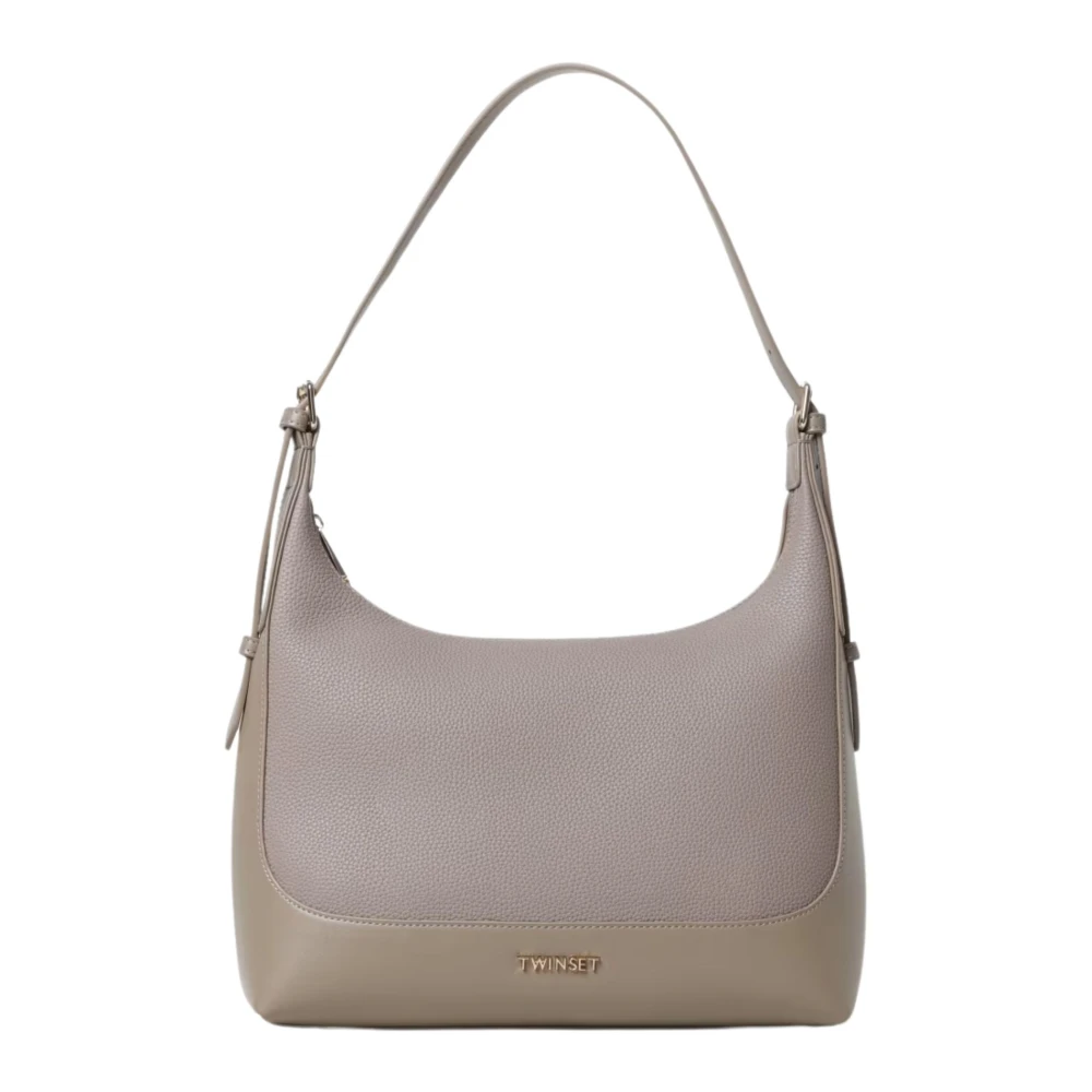 Twinset Grijze Schoudertas met Ritssluiting Gray Dames