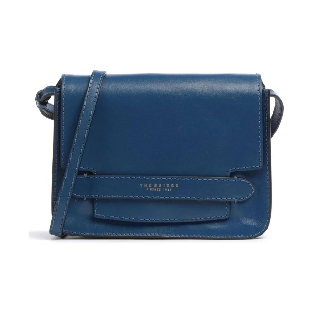 The Bridge Lucrezia Leren Tas Blue Dames