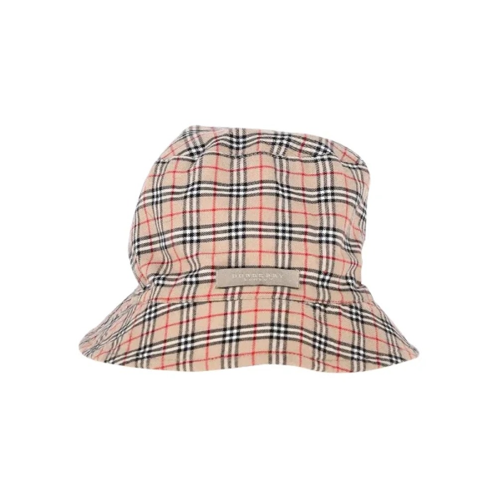 Burberry Vintage Pre-owned Bomull hattar-och-kepsar Beige, Dam