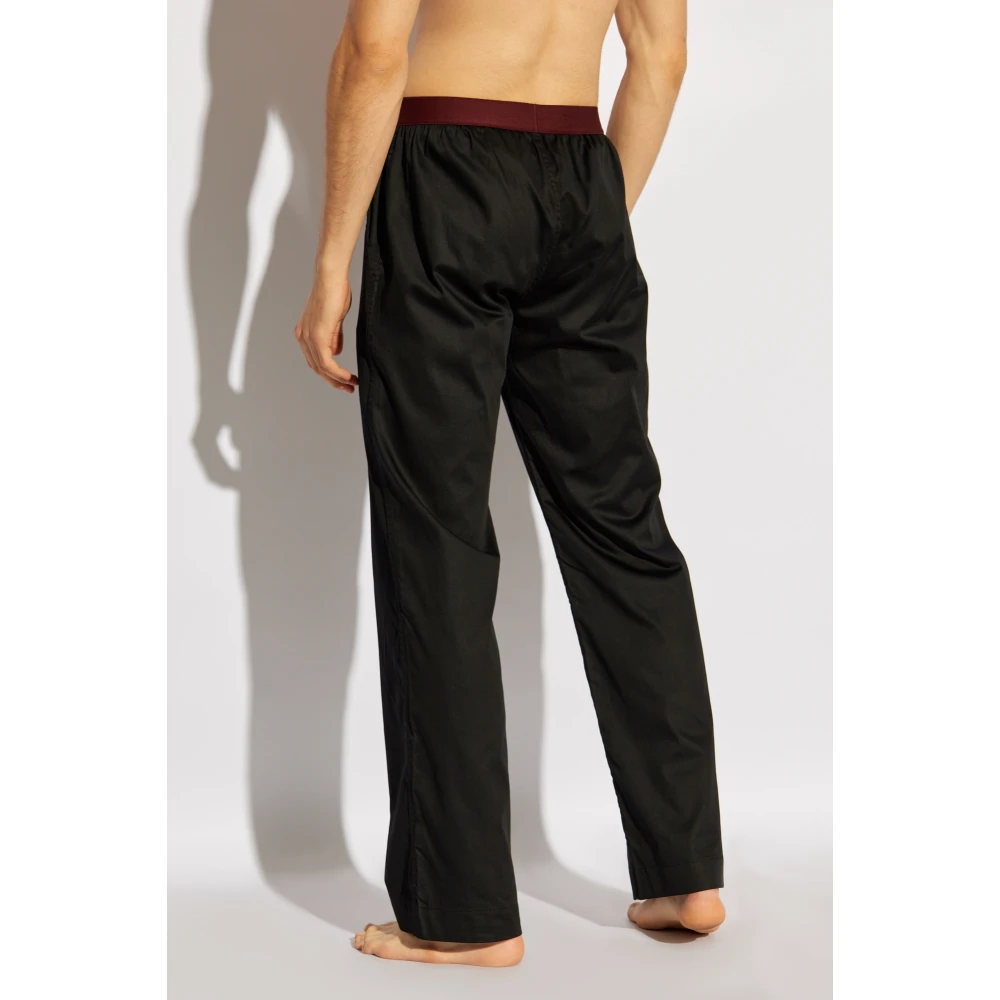 Dsquared2 Pyjamabroek met logo Black Heren