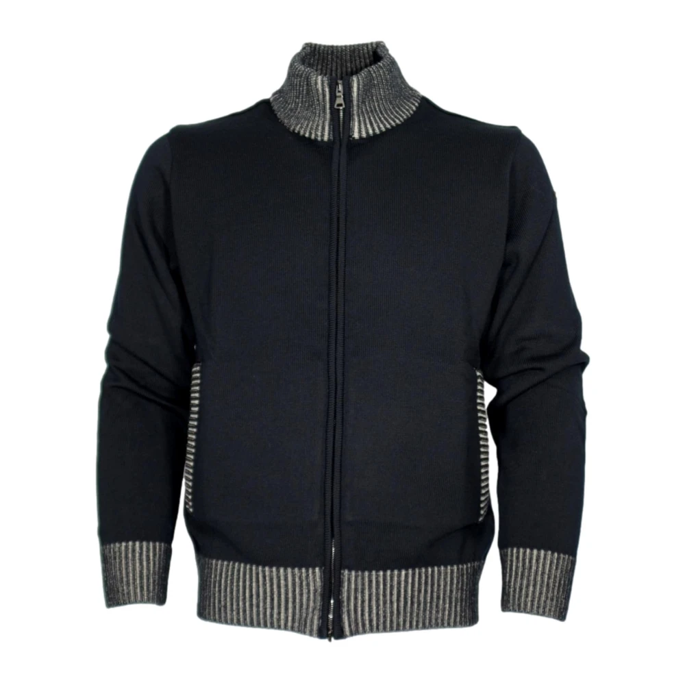 Paul & Shark Mannelijk Zwart High Neck Zip Sweater