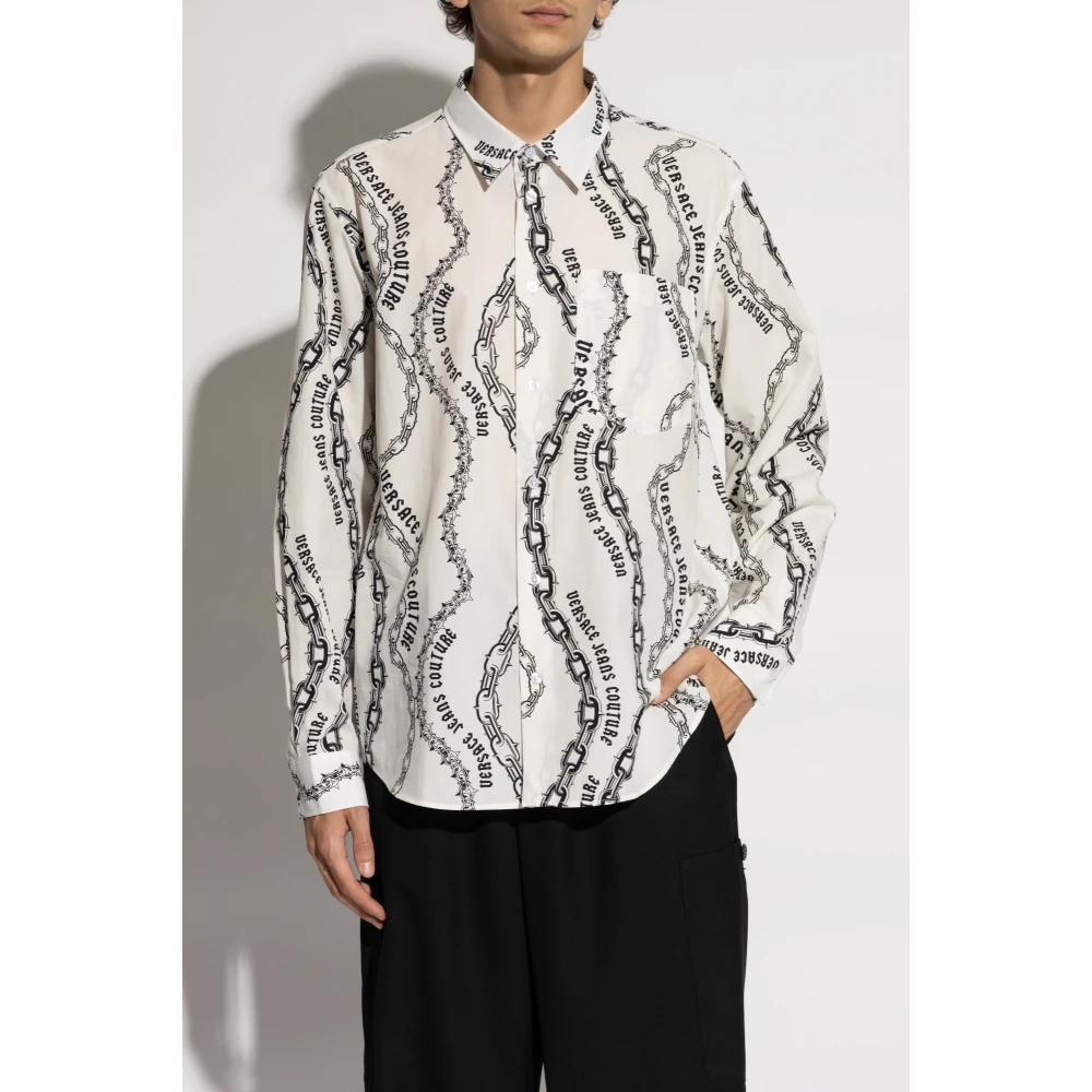 Versace Jeans Couture Gedrukt overhemd White Heren