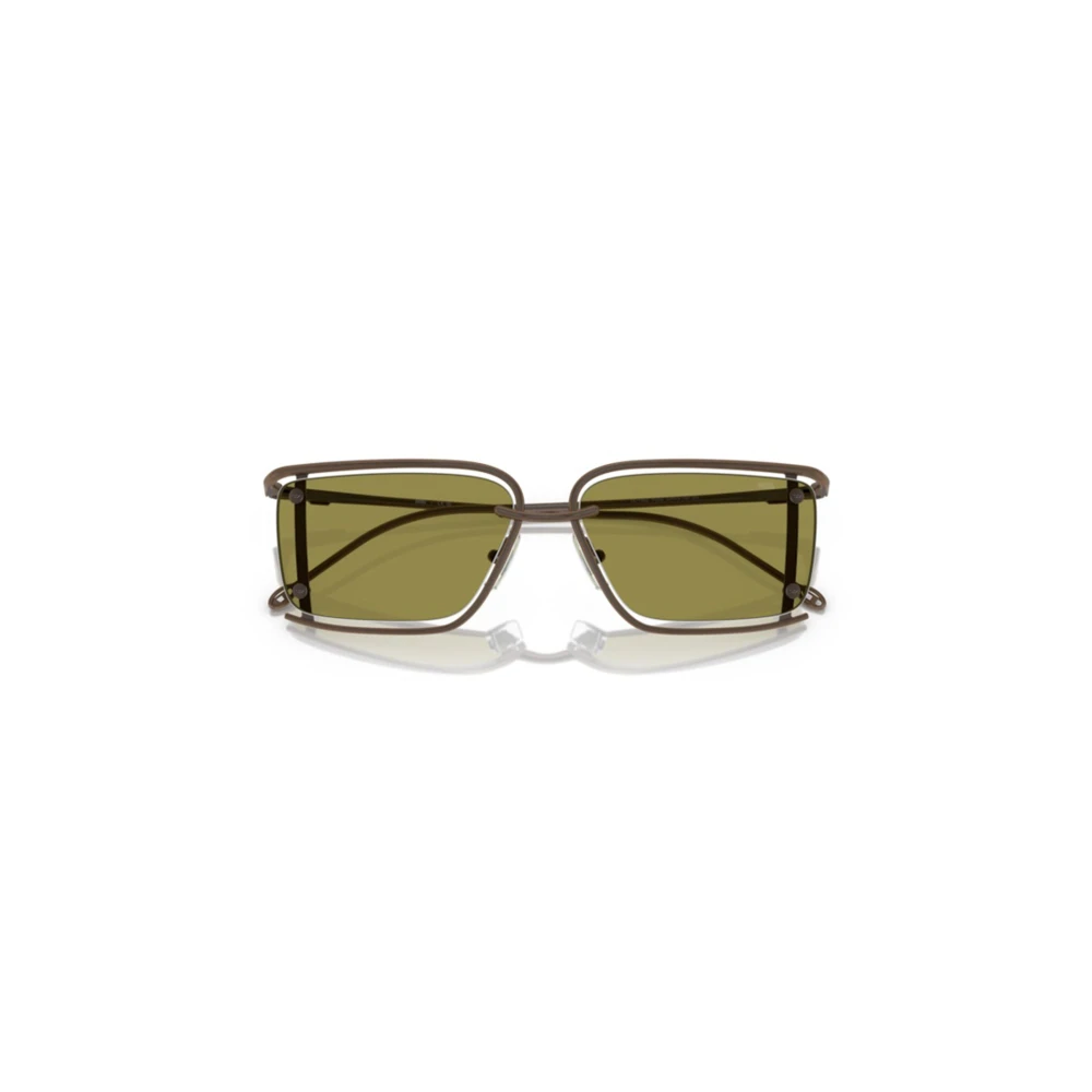 Diesel Rectangular Metal Sunglasses 100% Uv - Unisex - Sunglasses - Brown - 57 Mm - Accessories