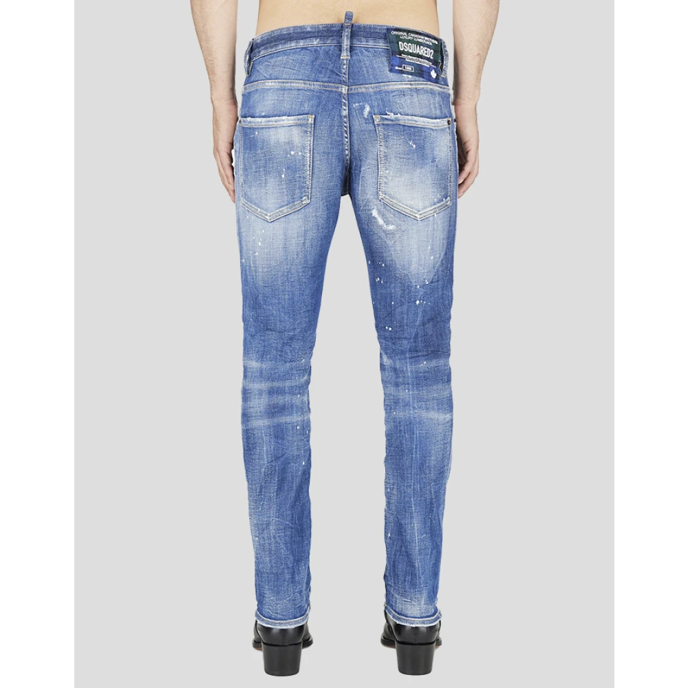 Dsquared2 Blauwe Skater Jeans met Distressed Effect Blue Heren