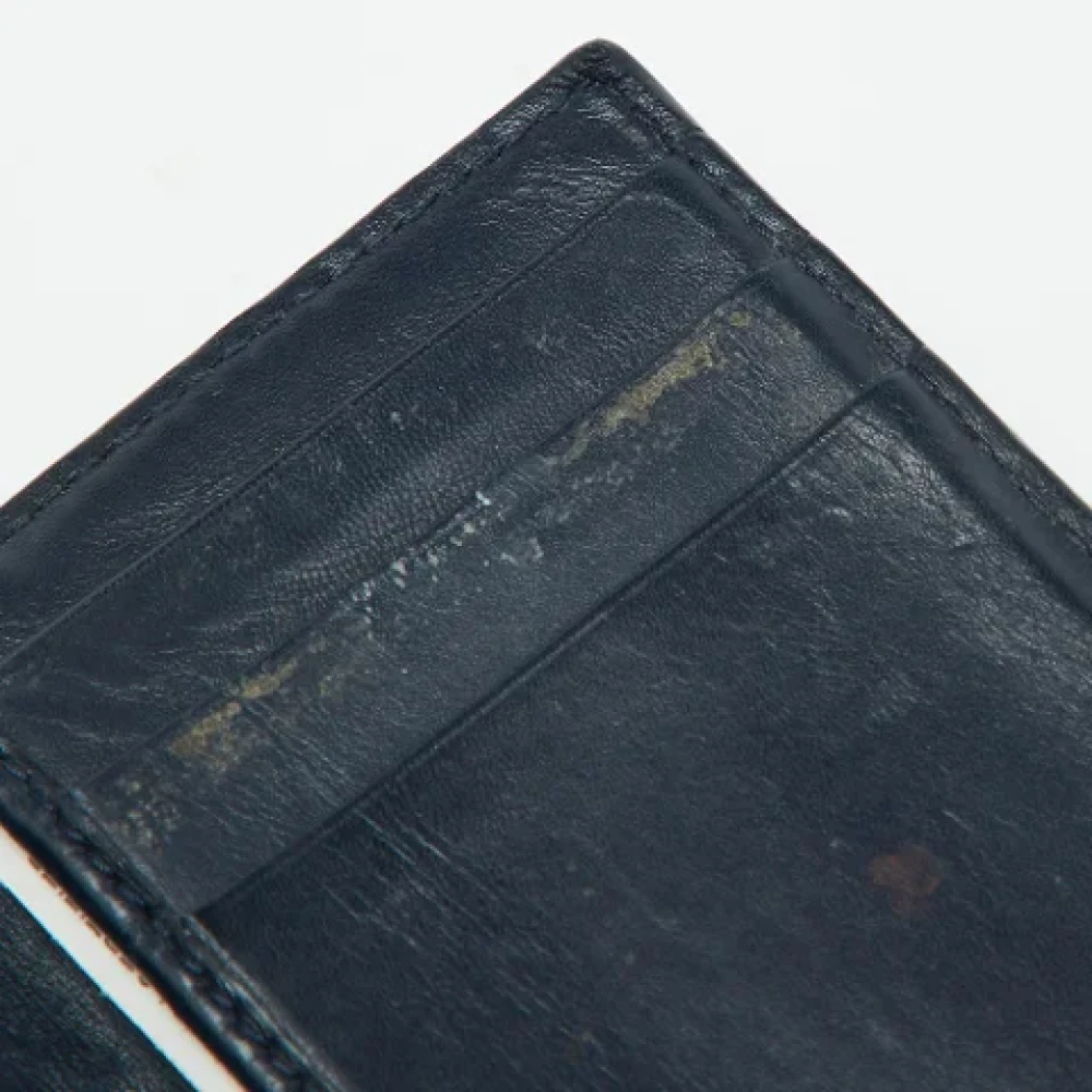 Bottega Veneta Vintage Pre-owned Leather wallets Blue Heren