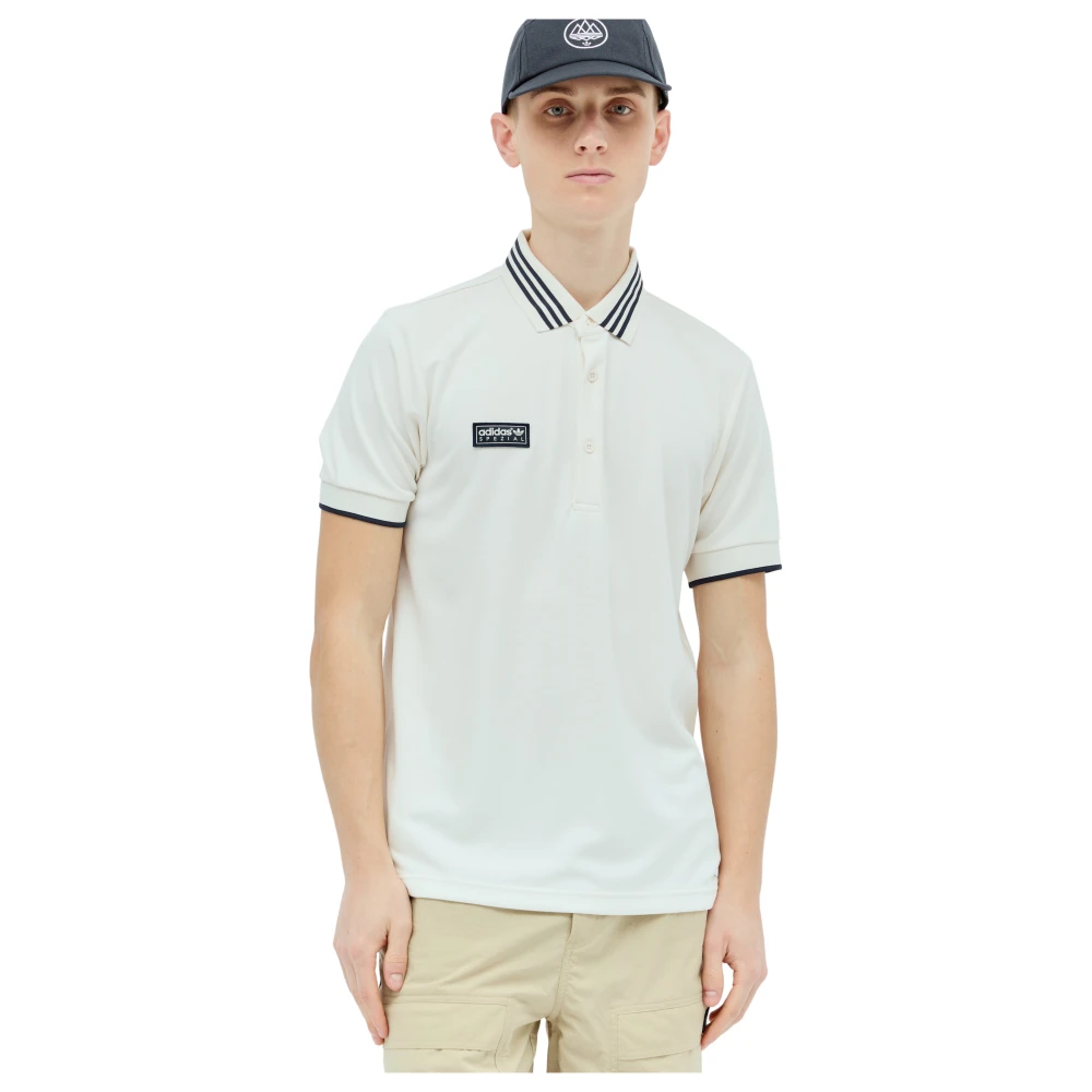 Adidas Originals Klassieke Logo Patch Polo Shirt White Heren