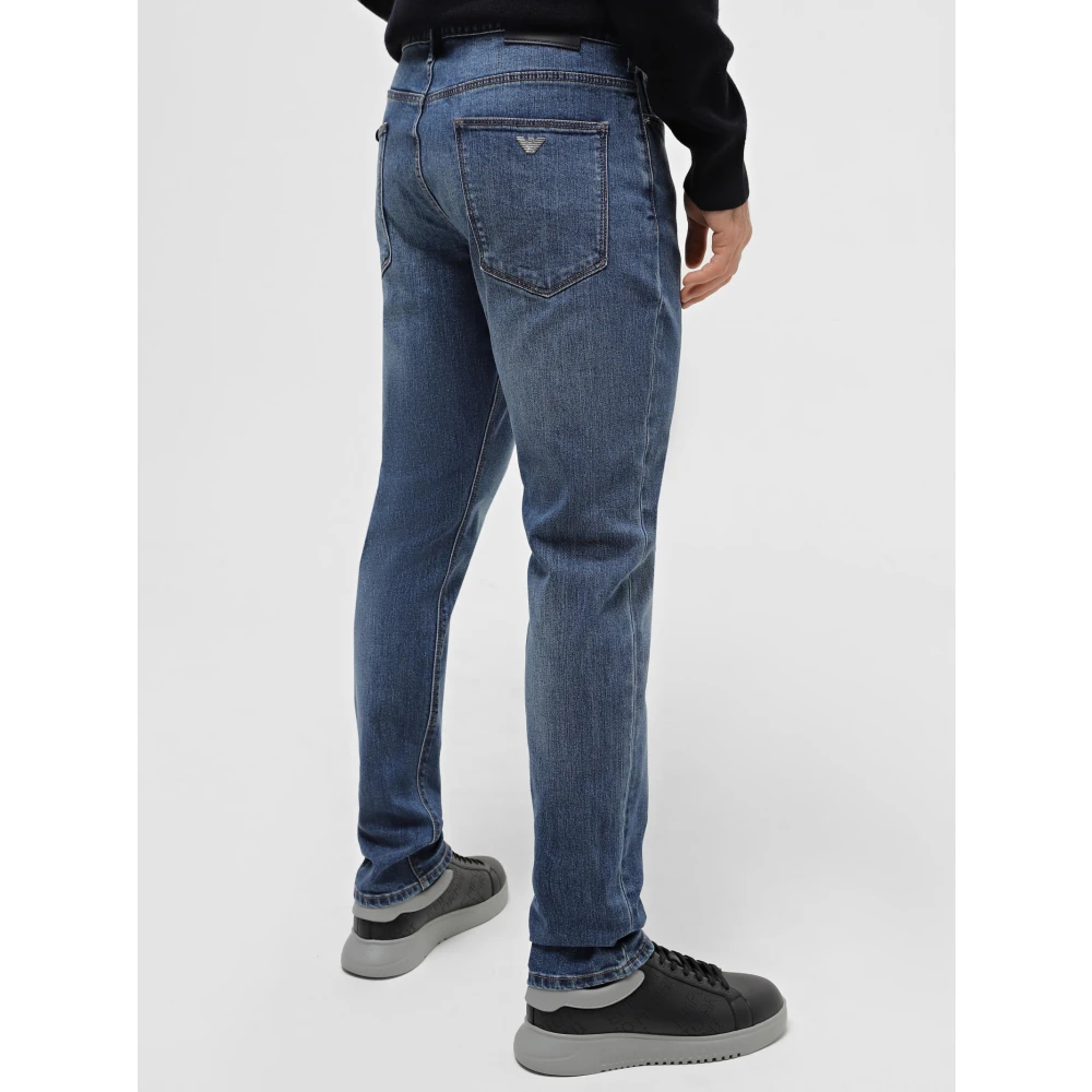Emporio Armani Vintage Slim Fit Stretch Denim Jeans Blue Heren